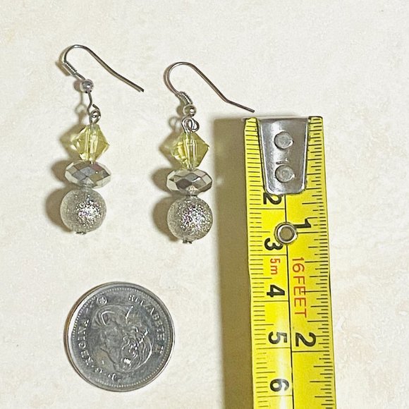 3/$10, Silver Tone Jewelry Set, Mismatched Long Necklace + Drop Earrings - Picture 8 of 8